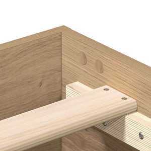 vidaXL Giroletto senza Materasso Rovere Artigianale 180x200 cm