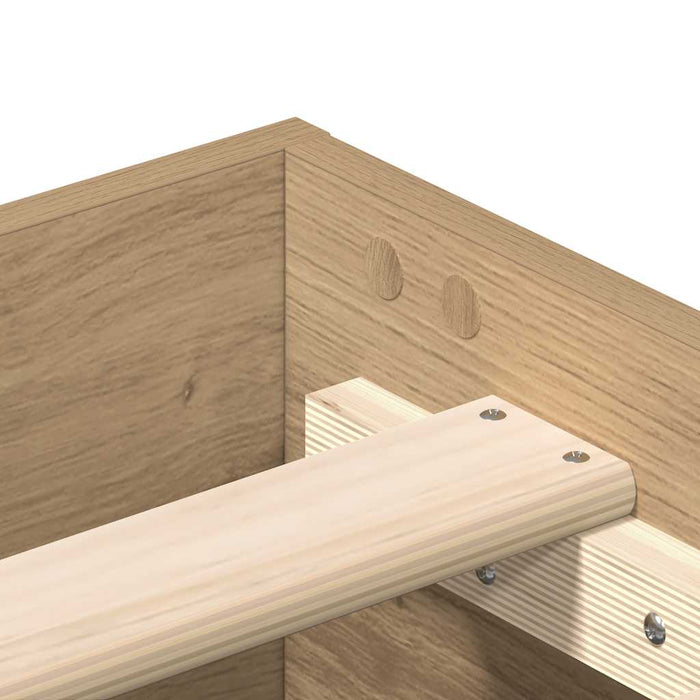 vidaXL Giroletto senza Materasso Rovere Artigianale 180x200 cm