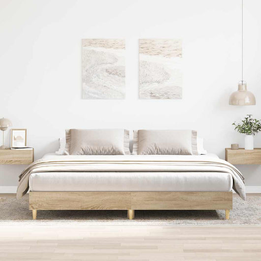 Giroletto senza Materasso-Struttura Letto Rovere Sonoma 160x200cm in Truciolato 805829