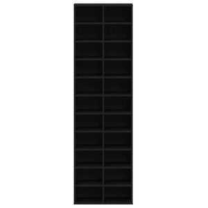 Scarpiera Rovere Nero 54x34x183 cm in Legno Multistrato 859378