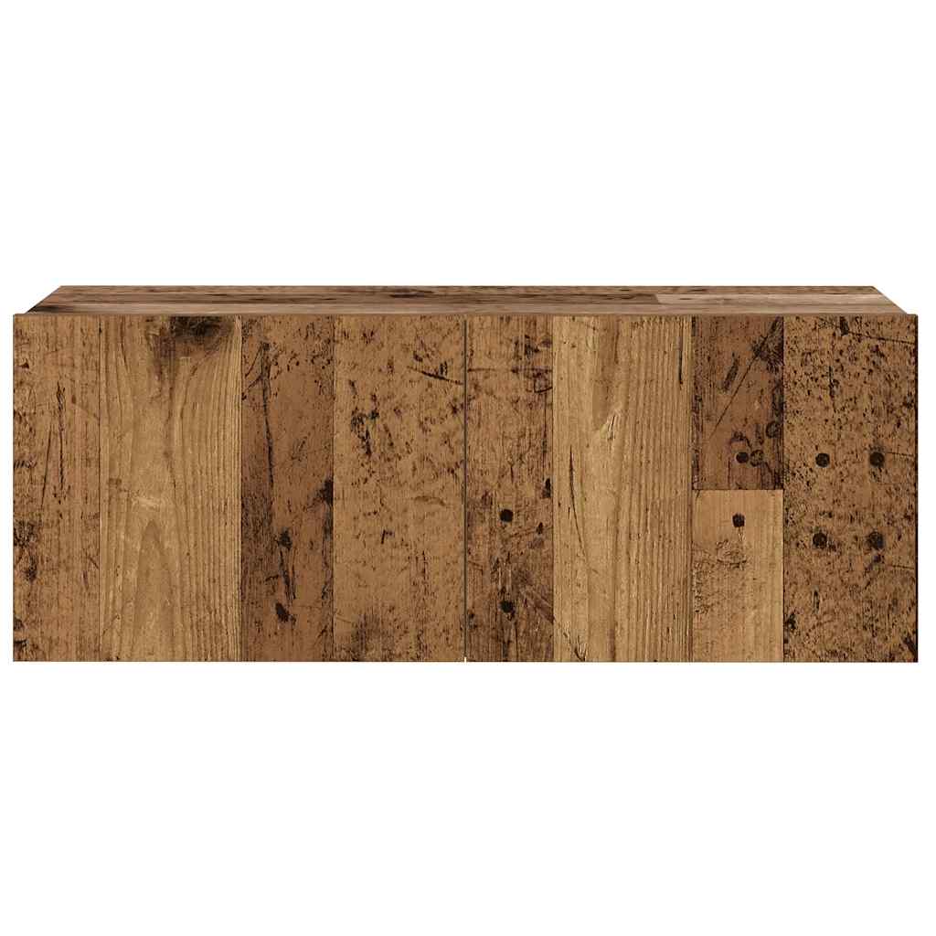 vidaXL Mobili TV a Parete 7 pz Legno Antico in Legno Multistrato