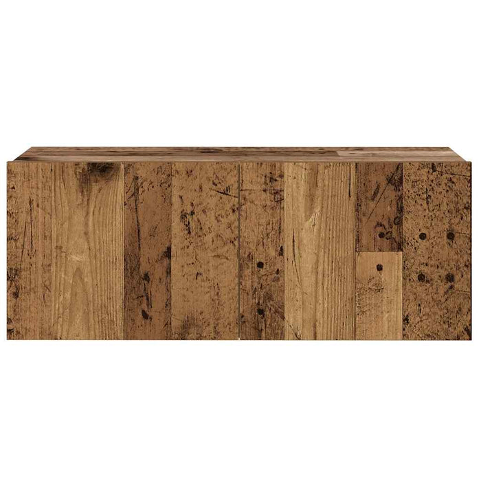 vidaXL Mobili TV a Parete 7 pz Legno Antico in Legno Multistrato