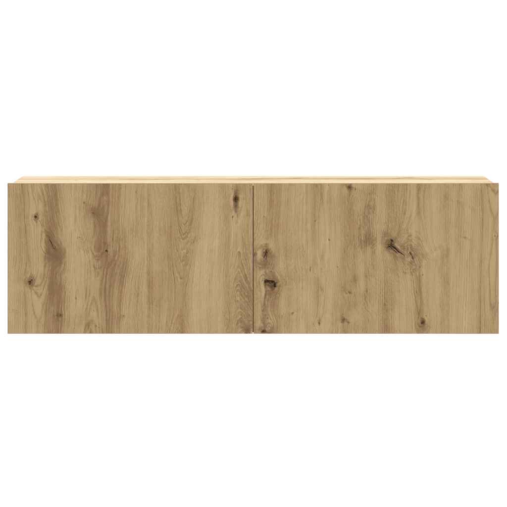 vidaXL Set Mobile TV 6 pz Montato a Parete Rovere in Legno Multistrato