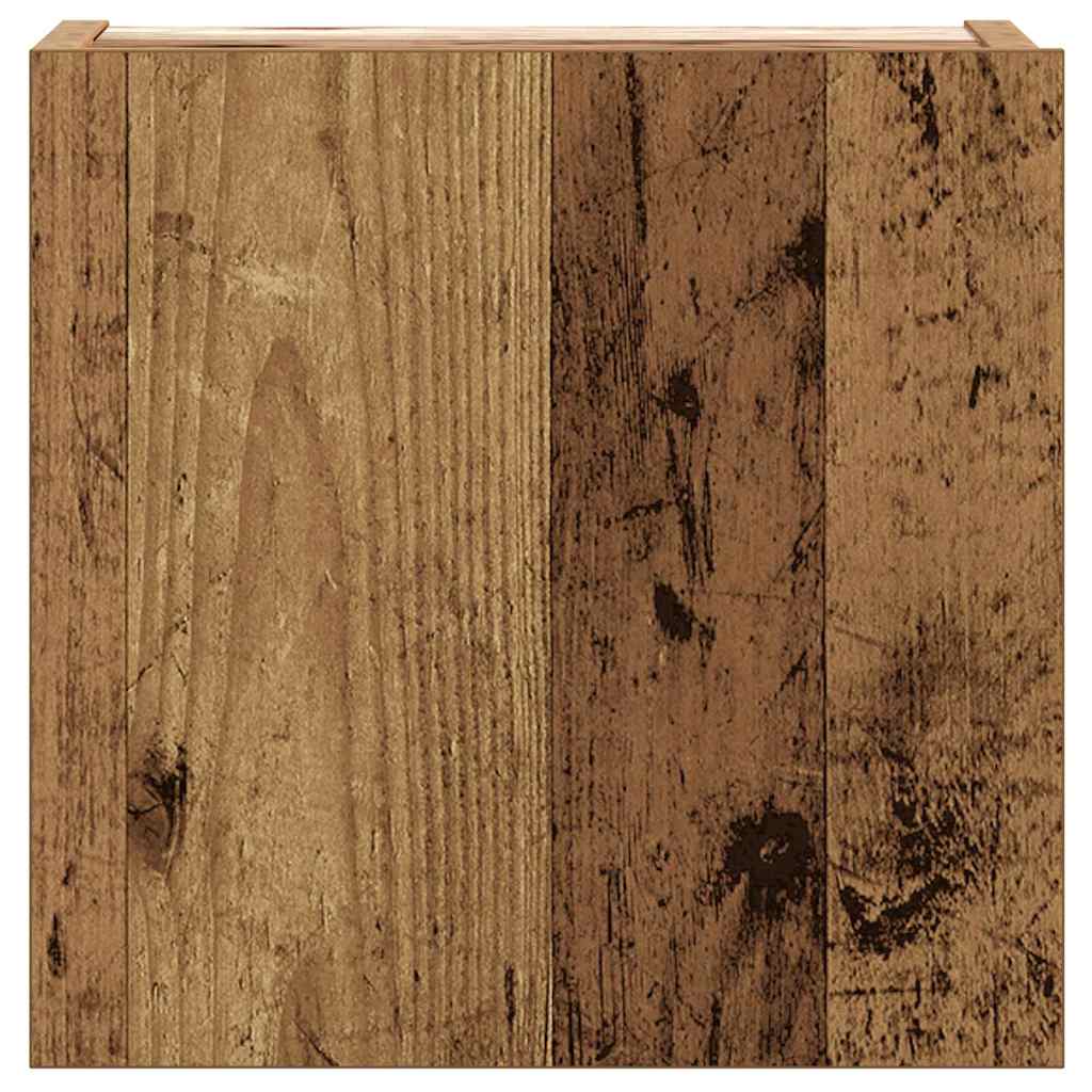 Set Mobile TV 5 pz Montato a Parete Legno Antico in Truciolato 3328997