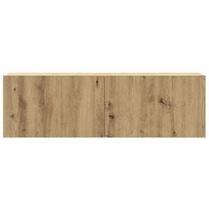 vidaXL Set Mobile TV 2 pz Montato a Parete Rovere in Legno Multistrato