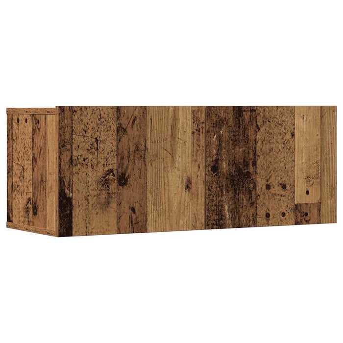 Set Mobile TV 7 pz Montato a Parete Legno Antico in Truciolato 3329013