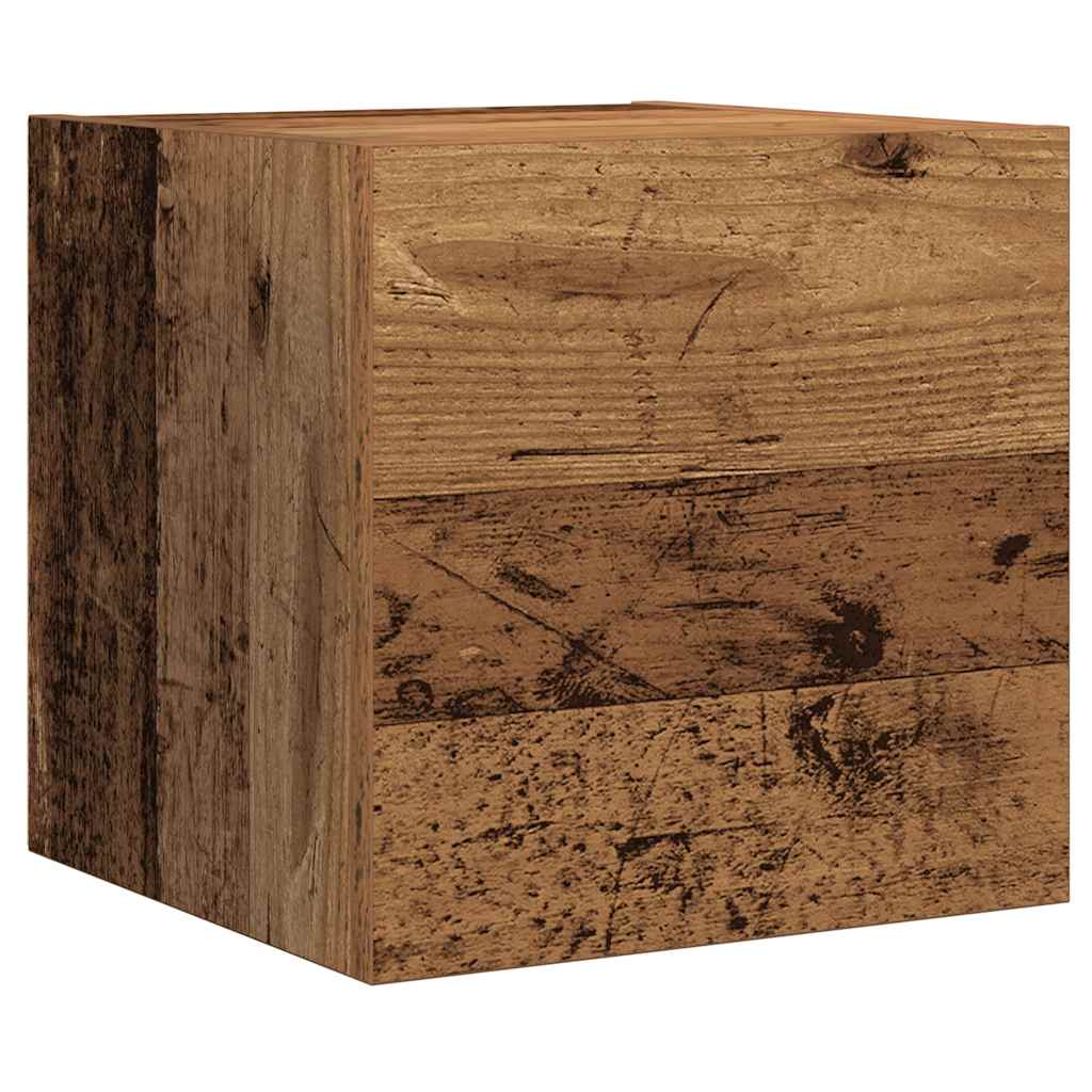 Set Mobile TV 7 pz Montato a Parete Legno Antico in Truciolato 3329013