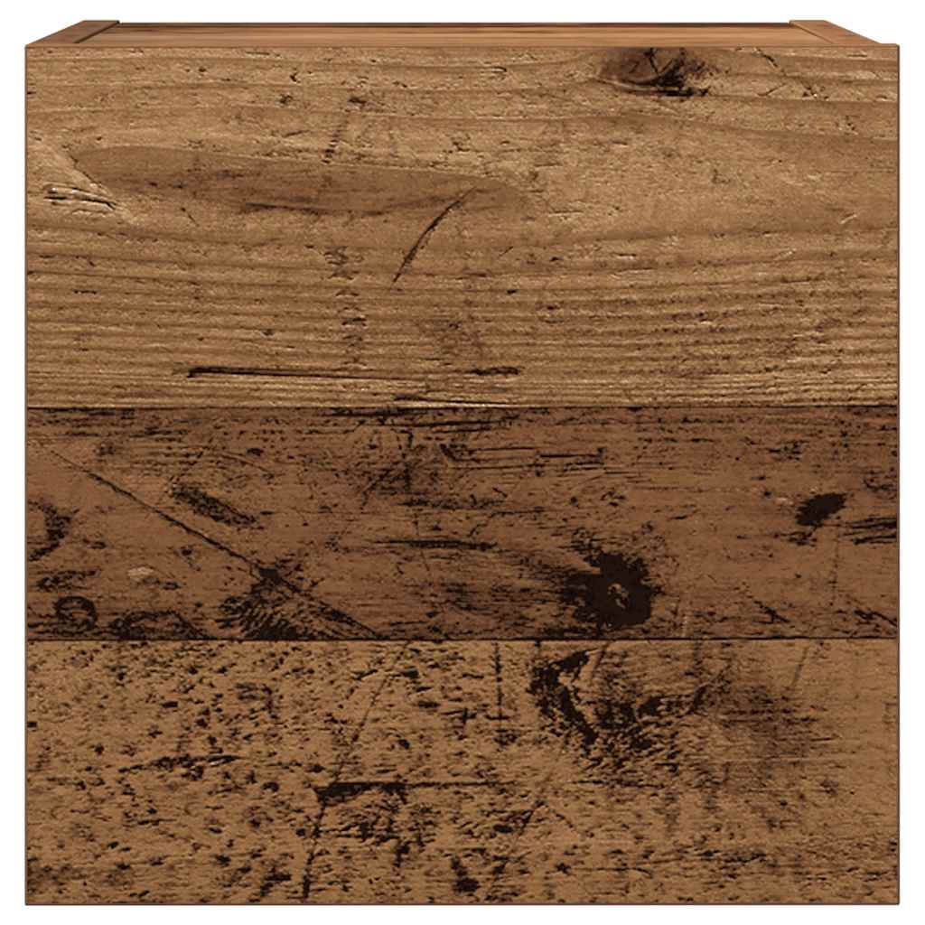 Set Mobile TV 7 pz Montato a Parete Legno Antico in Truciolato 3329013