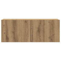 Set Mobile TV 7 pz Montato a Parete Rovere in Legno Multistrato