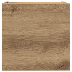 Set Mobile TV 7 pz Montato a Parete Rovere in Legno Multistrato