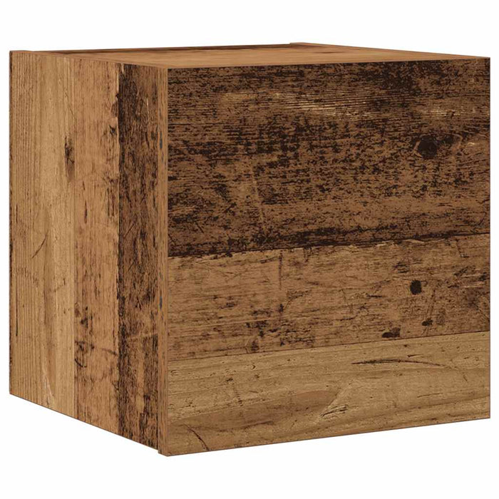 Set Mobile TV 7 pz Montato a Parete Legno Antico in Truciolato 3329015