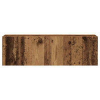 Set Mobile TV 7 pz Montato a Parete Legno Antico in Truciolato 3329015