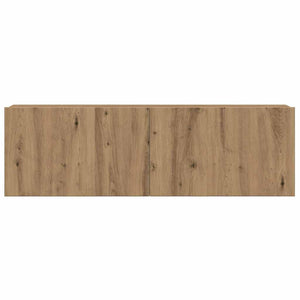 vidaXL Set Mobile TV 4 pz Montato a Parete Rovere in Legno Multistrato