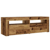 vidaXL Comodini 2 pz con Luci LED Legno Antico 60x35x40 cm