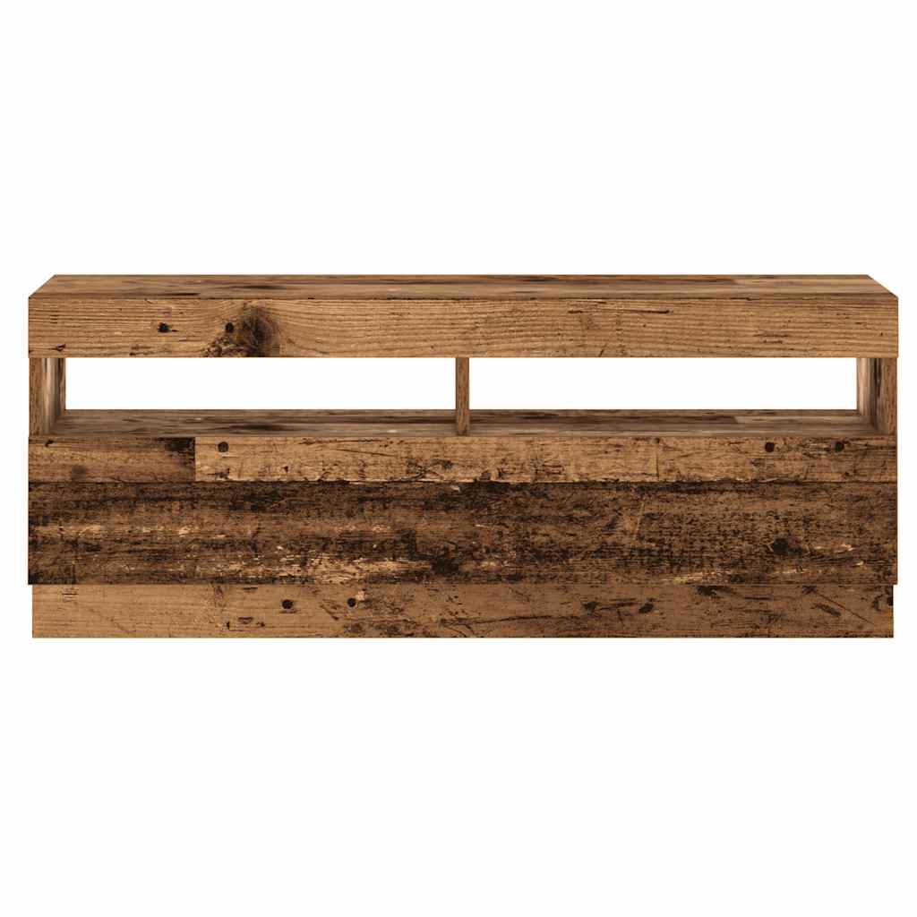 Mobile Porta TV con LED-Mobile per TV-Credenza TV Legno Antico 200x35x40 cm Truciolato