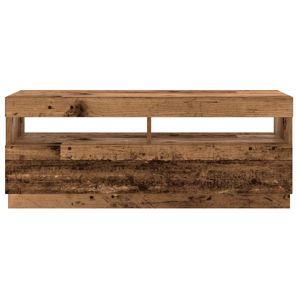 Mobile Porta TV con LED-Mobile per TV-Credenza TV Legno Antico 300x35x40 cm Truciolato
