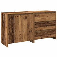 vidaXL Credenza 2 pz Legno Antico in Legno Multistrato