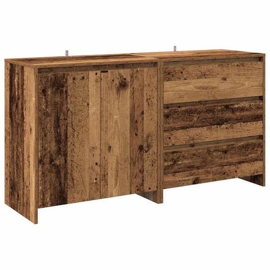 vidaXL Credenza 2 pz Legno Antico in Legno Multistrato