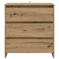 Credenza 2 pz Rovere Artigianale in Legno Multistrato