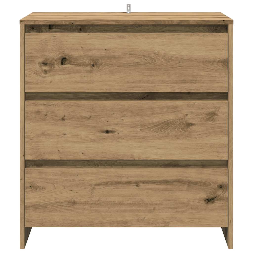 Credenza 2 pz-Set di 2 Buffet-Armadio da cucina Rovere Artigianale in Legno Multistrato