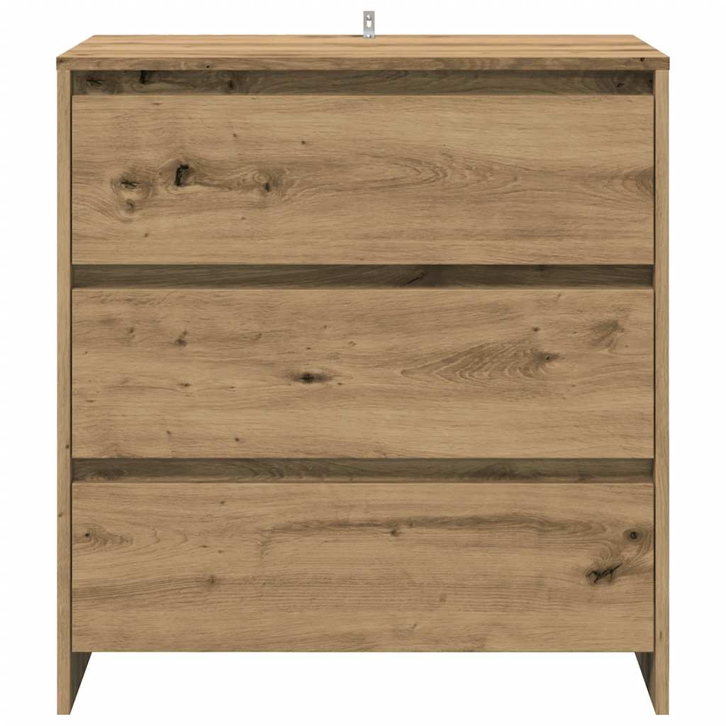 Credenza 3 pz-Set di 3 Buffet-Armadio da cucina Rovere Artigianale in Legno Multistrato
