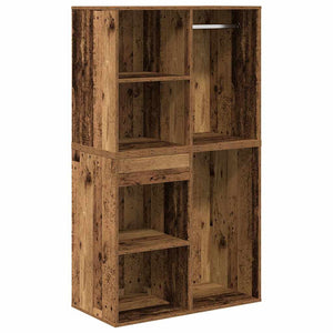 vidaXL Set Tavolo da Toeletta con LED Legno Antico Legno Multistrato