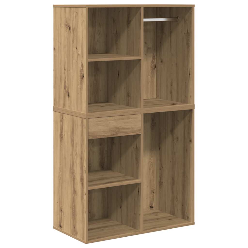 vidaXL Set Toeletta con LED Rovere Artigianale in Legno Multistrato