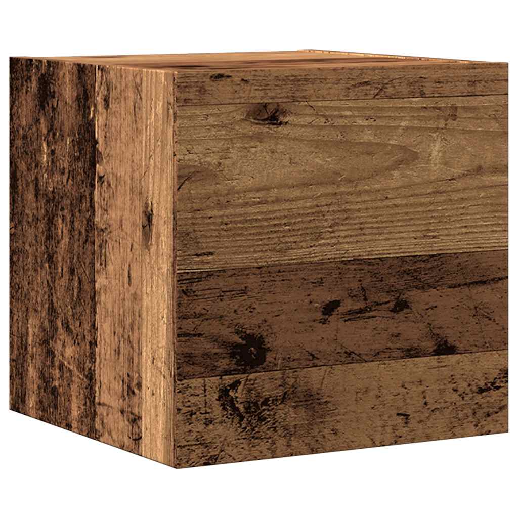 Set Mobile TV 7 pz Montato a Parete Legno Antico in Truciolato 3329211