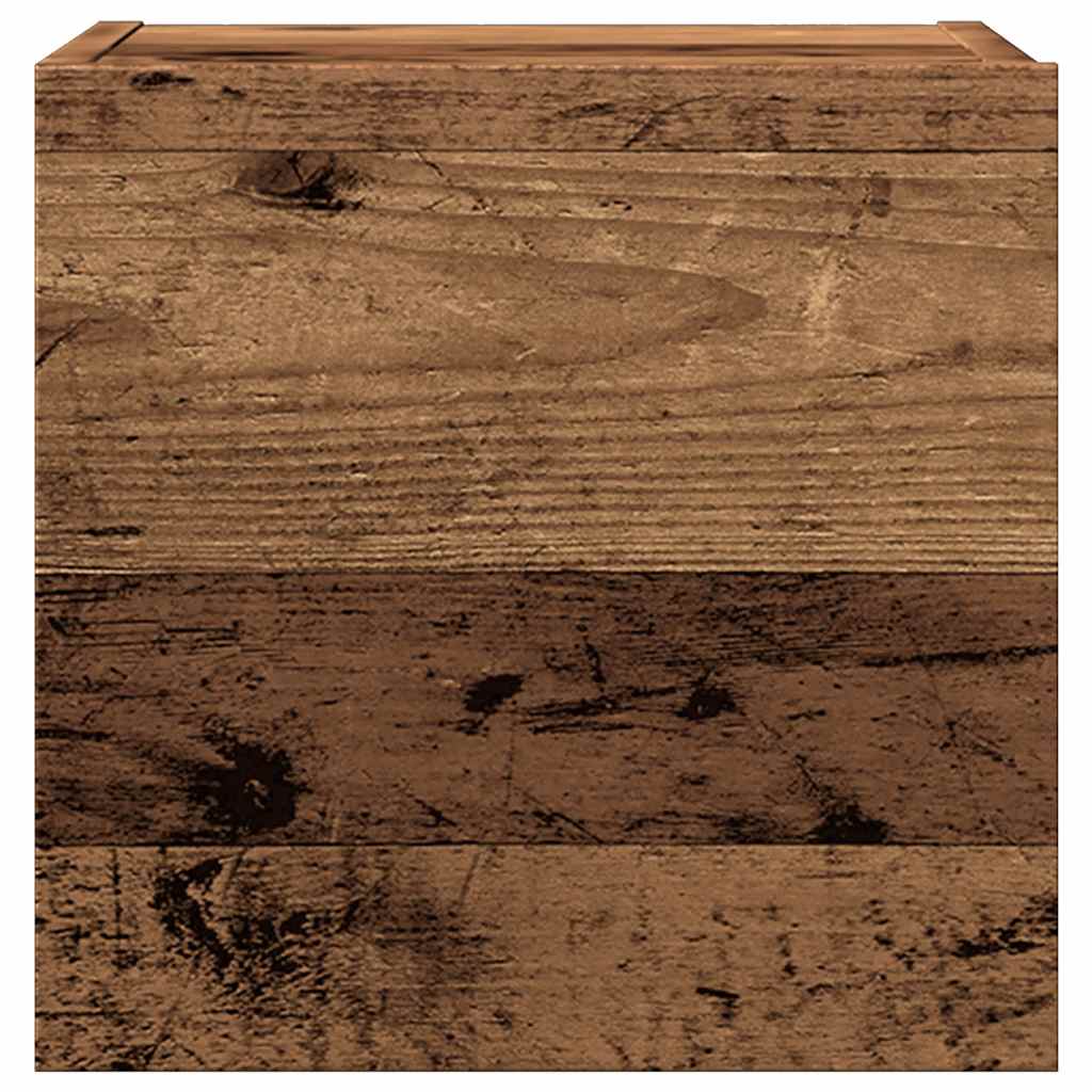 Set Mobile TV 4 pz Montato a Parete Legno Antico in Truciolato 3329219