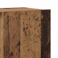 Set Mobile TV 4 pz Montato a Parete Legno Antico in Truciolato 3329219