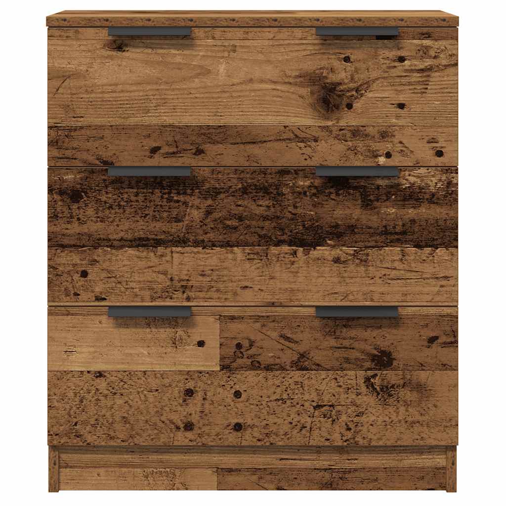 vidaXL Credenze 3 pz Legno Antico 60x30x70 cm in Legno Multistrato