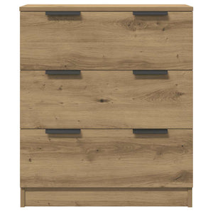 vidaXL Credenze 3 pz Rovere Artigianale 60x30x70 cm Legno Multistrato