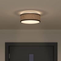 Lampada da soffitto Nero 30 x 13.5 cm Tessuto 42001202