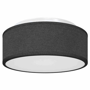 Lampada da soffitto Nero 30 x 13.5 cm Tessuto 42001202