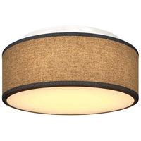 Lampada da soffitto Nero 30 x 13.5 cm Tessuto 42001202