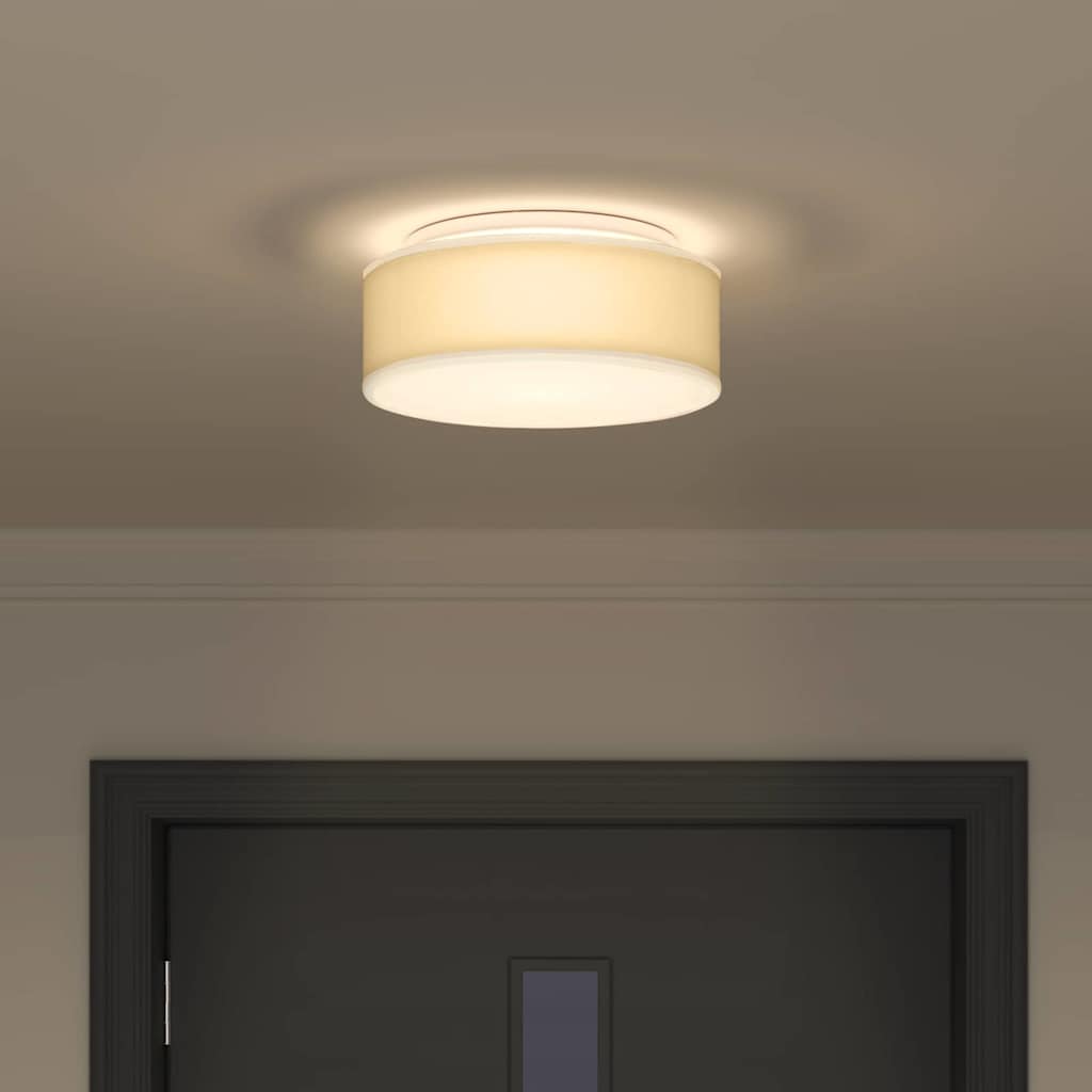 Lampada da soffitto Bianco 30 x 13.5 cm Tessuto 42001203
