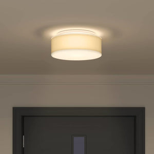 Lampada da soffitto Bianco 30 x 13.5 cm Tessuto 42001203