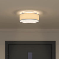 Lampada da soffitto Grigio 30 x 13.5 cm Tessuto 42001204