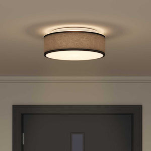 Lampada da soffitto Nero 38 x 13.5 cm Tessuto 42001206