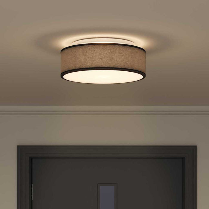 Lampada da soffitto Nero 38 x 13.5 cm Tessuto 42001206