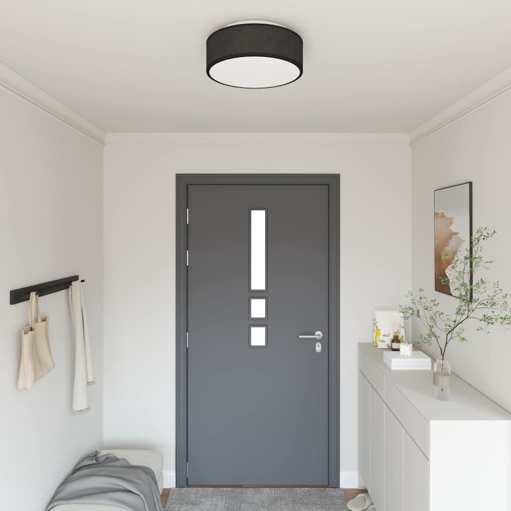 Lampada da soffitto Nero 38 x 13.5 cm Tessuto 42001206