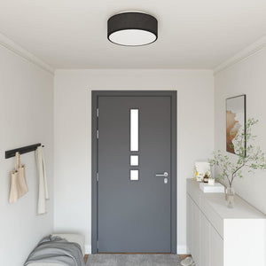 Lampada da soffitto Nero 38 x 13.5 cm Tessuto 42001206