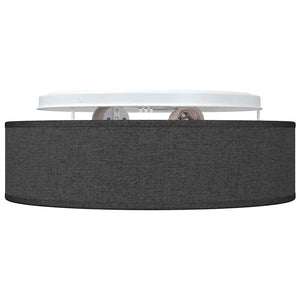 Lampada da soffitto Nero 38 x 13.5 cm Tessuto 42001206
