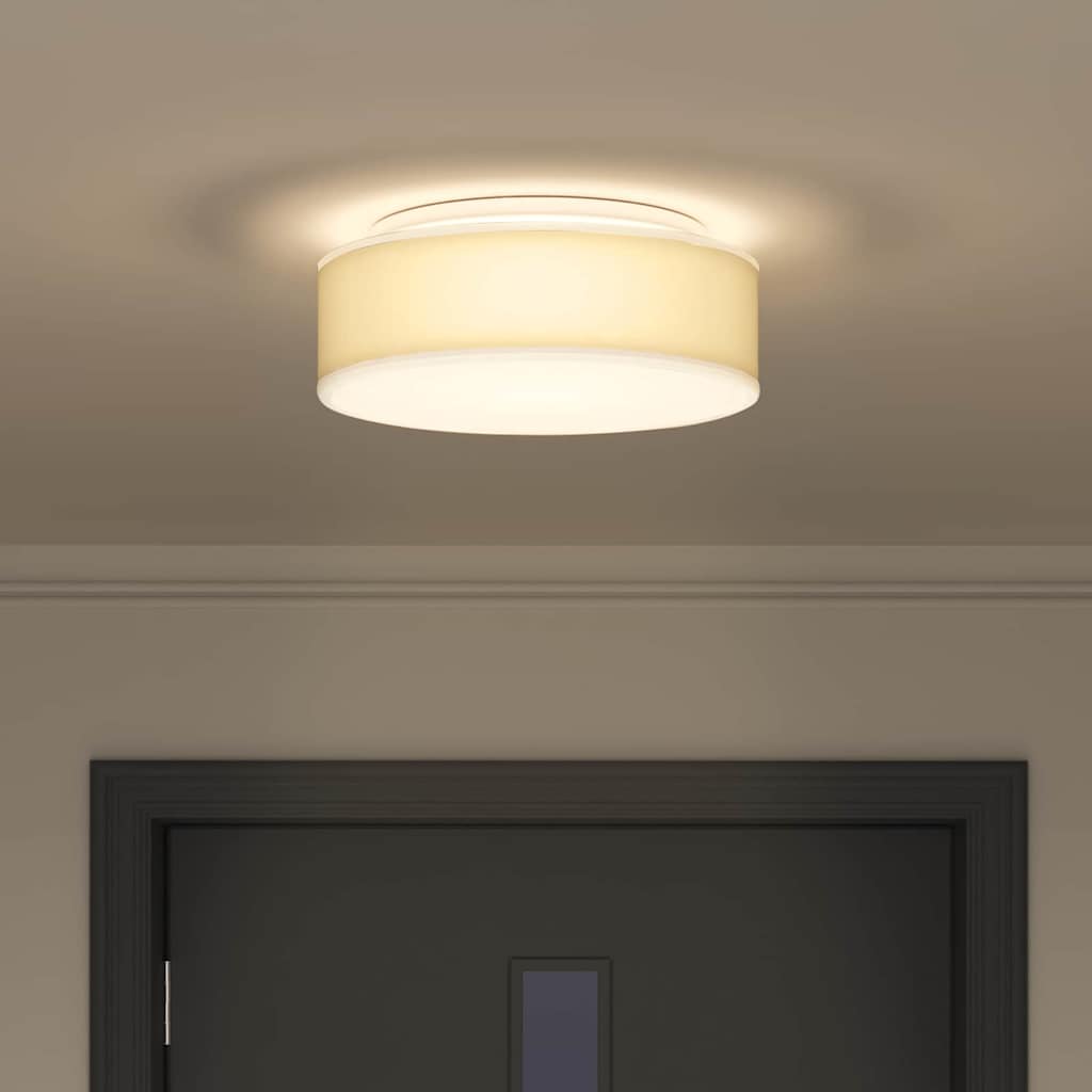 Lampada da soffitto Bianco 38 x 13.5 cm Tessuto 42001207