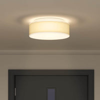 Lampada da soffitto Bianco 38 x 13.5 cm Tessuto 42001207