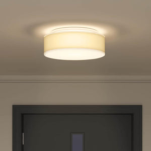 Lampada da soffitto Bianco 38 x 13.5 cm Tessuto 42001207