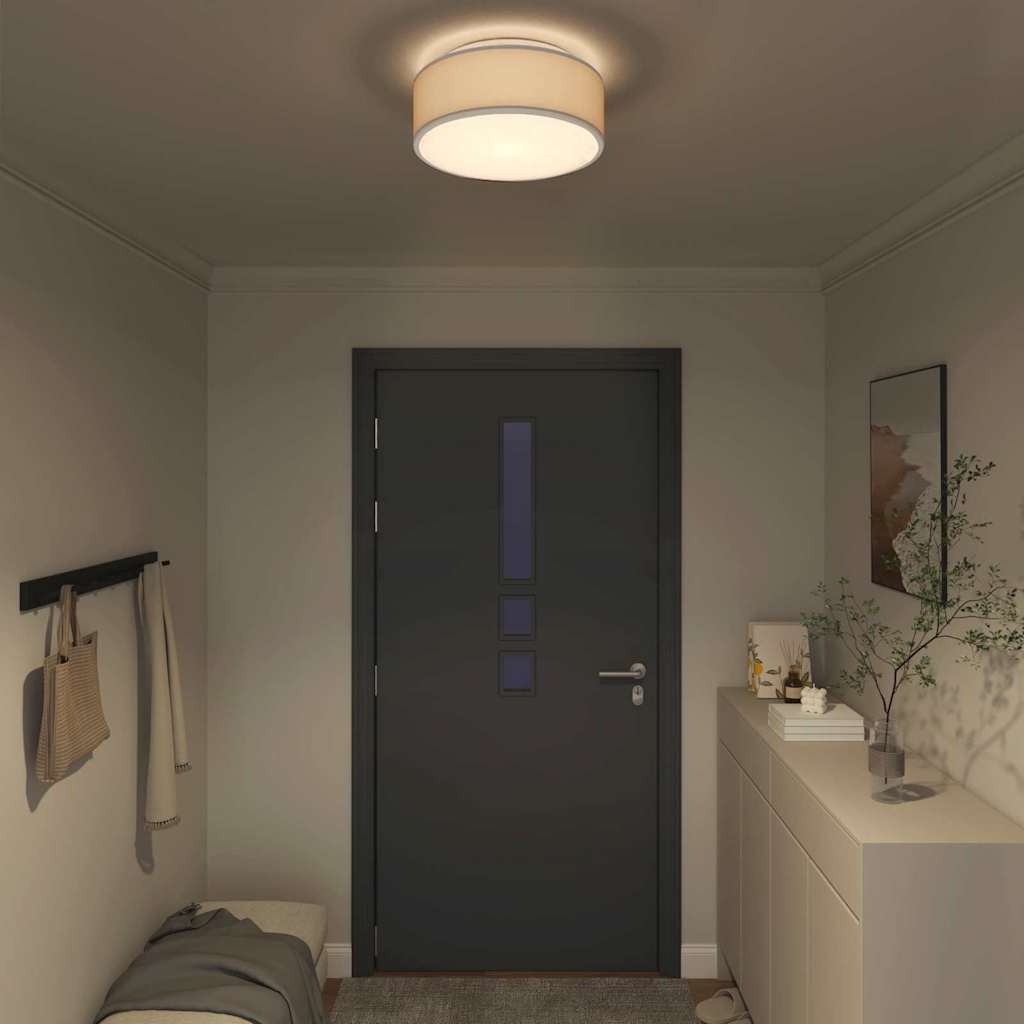 Lampada da soffitto Grigio 38 x 13.5 cm Tessuto 42001208