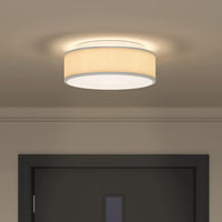 Lampada da soffitto Grigio 38 x 13.5 cm Tessuto 42001208
