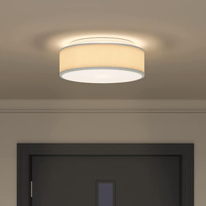 Lampada da soffitto Grigio 38 x 13.5 cm Tessuto 42001208