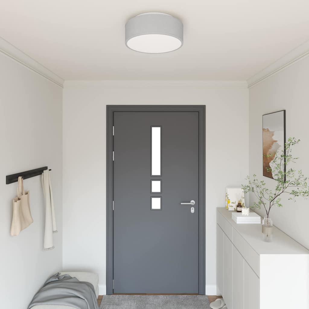 Lampada da soffitto Grigio 38 x 13.5 cm Tessuto 42001208